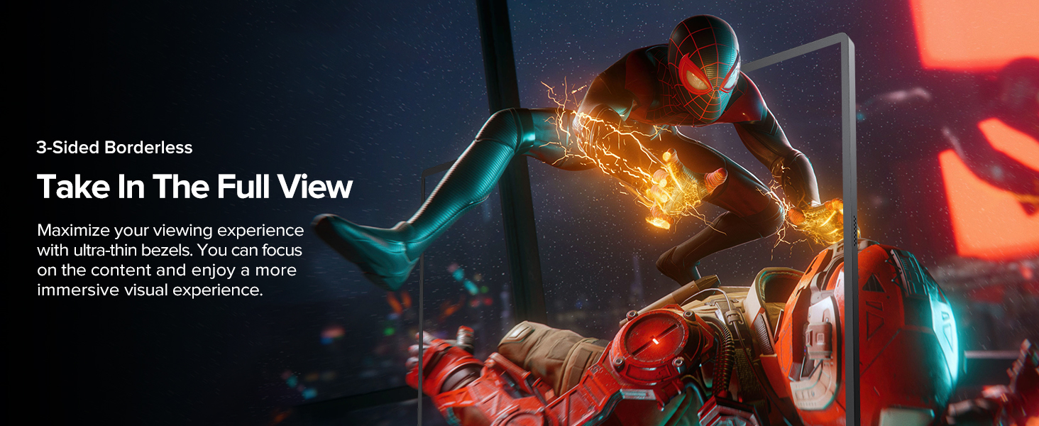 Монітор UPERFECT 2K 144Hz 16 дюймів: Портативний дисплей QLED з Mini HDMI та USB-C для ПК, ноутбука, телефону, Xbo, Switch, PS4/5 (VESA)