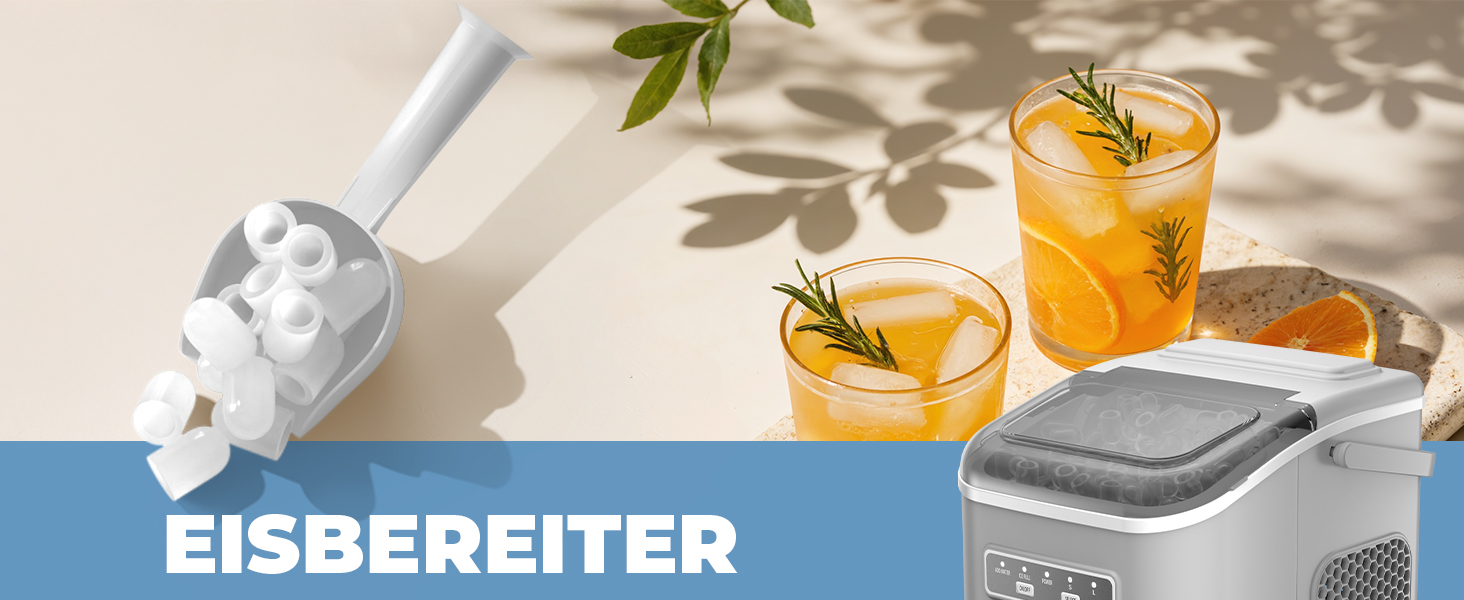 Машина для приготування льоду Ice Maker: 9 кубиків за 6-8 хвилин, 12 кг на добу, самоочищення, сірий колір. Ідеально для кухні, офісу, бару та вечірки