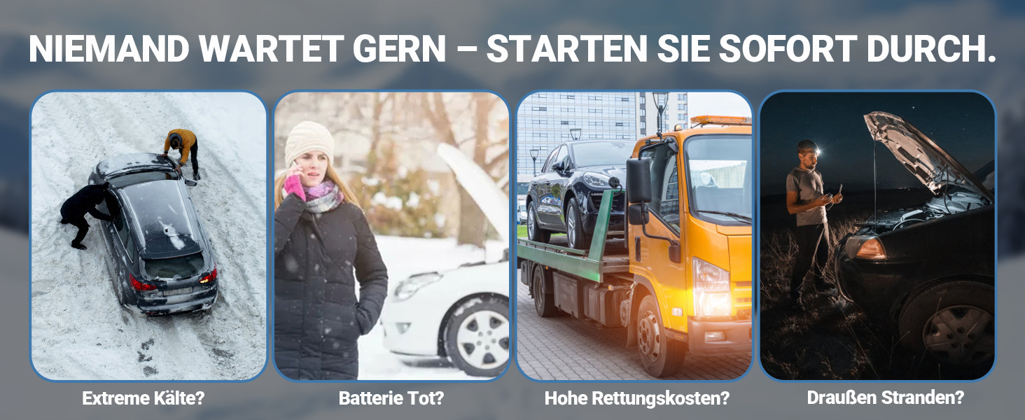 Powerbank для автомобіля Starthilfe 7000A з компресором 150PSI, 12V, до 10L дизеля, QC3.0, LCD, ліхтарик