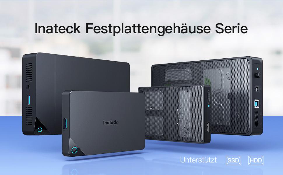 Корпус для жорсткого диска Inateck 3.5 USB 3.0: Зовнішній корпус HDD/SSD з підтримкою UASP та живленням 12V/2A (2.5/3.5 дюйми)