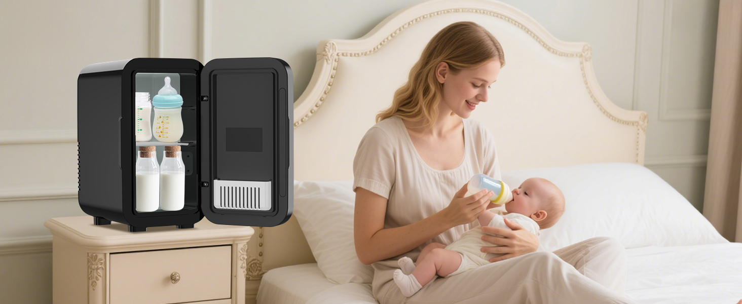 Міні-холодильник Enventor 6L: портативний, для авто, кімнати, косметики, фруктів, чорний