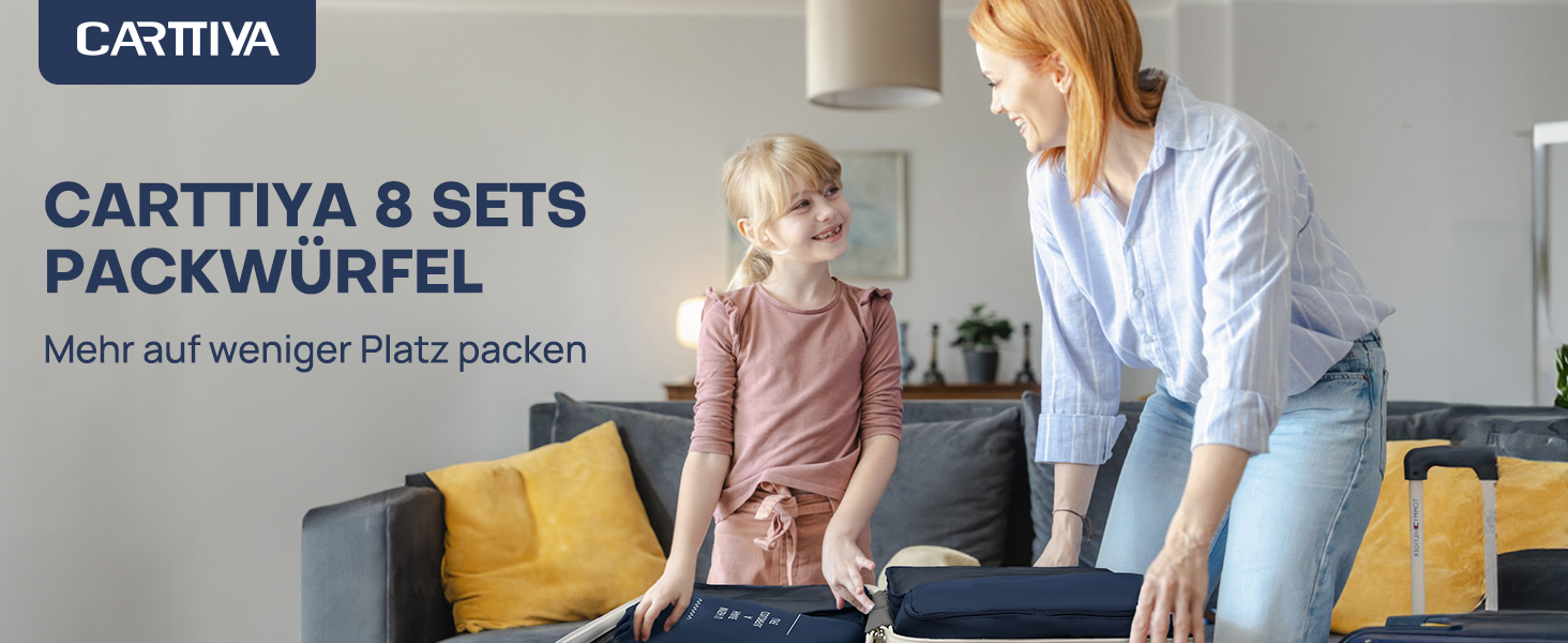 Органайзери для валізи Packing Cubes, 8 шт., водонепроникні, блакитні + косметичка