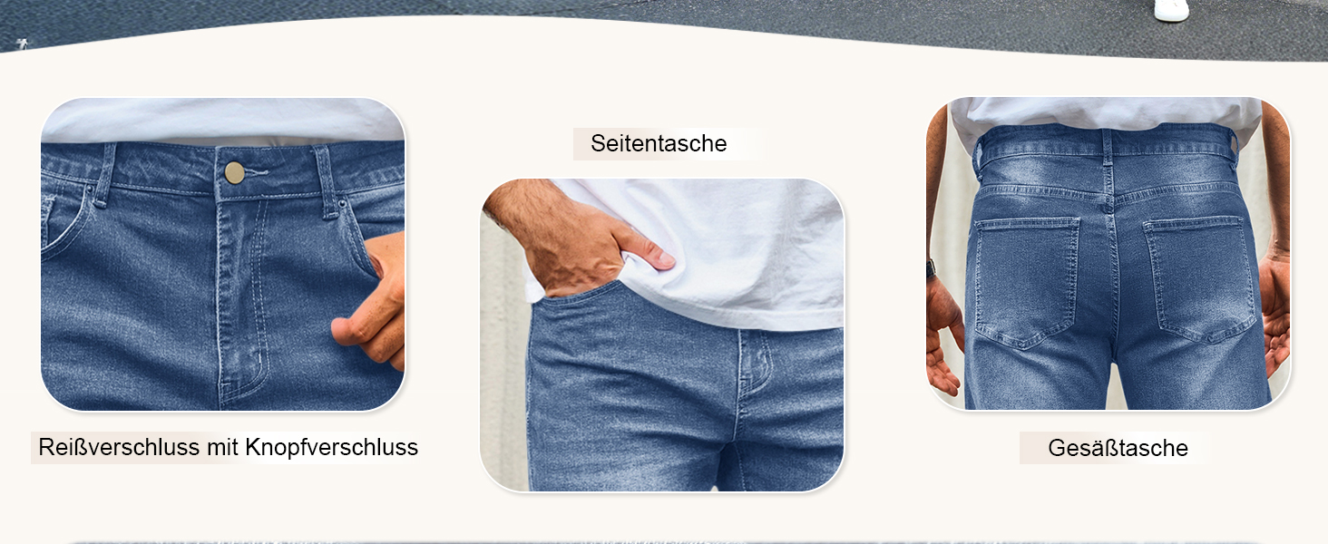 Чоловічі джинси Runcati Regular Fit темно-сині, еластичні, базові, повсякденні