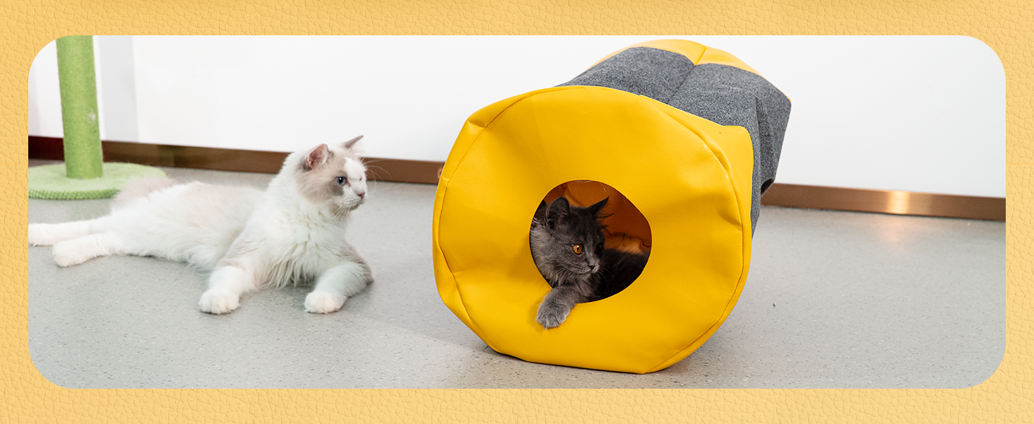 Килимок-іграшка для котів з тунелем та ігровим мішком, інтерактивне заняття для котів, центр активностей, килимок для полювання лапками, інтелектуальна іграшка для котів