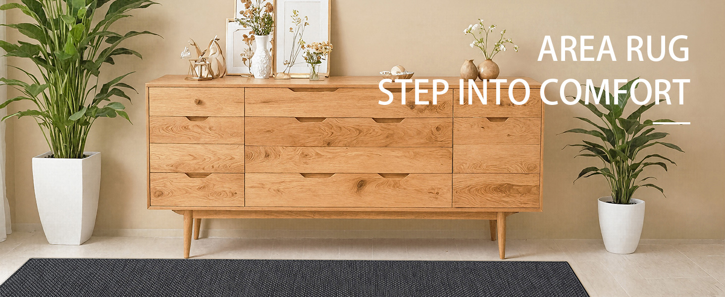 Килимок кухонний неслизький, 61x183 см, сірий, 4 мм, для кухні, перед пральною машиною, коридору