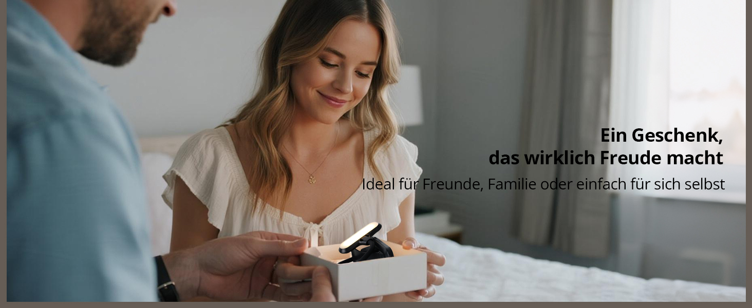 LED лампа для читання Nixtrve з кріпленням на книгу, USB-C, регулювання яскравості, 3 режими температури кольору, гнучка на 360°, для дорослих та дітей
