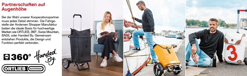 Тролей для покупок Andersen Scala Milla чорний - 54 л, сталевий каркас, 40 кг, сходинковий механізм