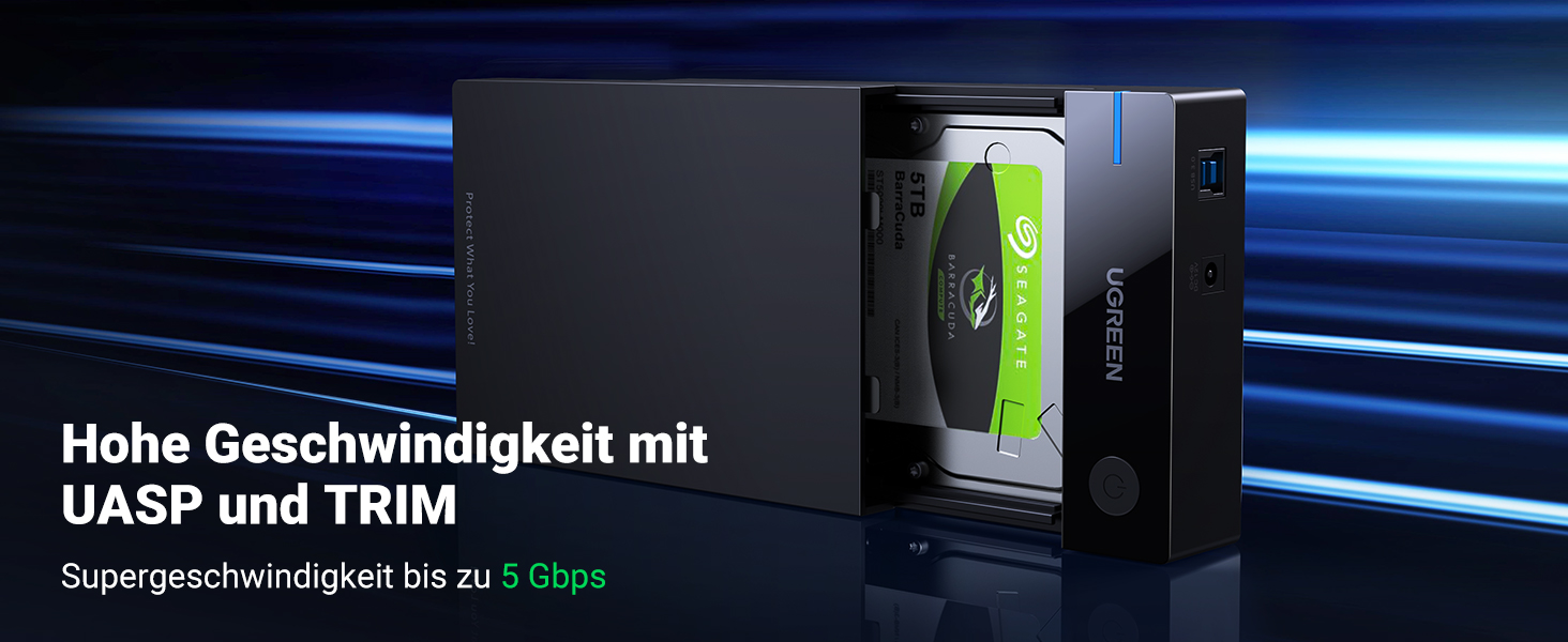Зовнішній корпус для жорсткого диска UGREEN USB 3.0 UASP 3.5 дюйма для HDD/SSD