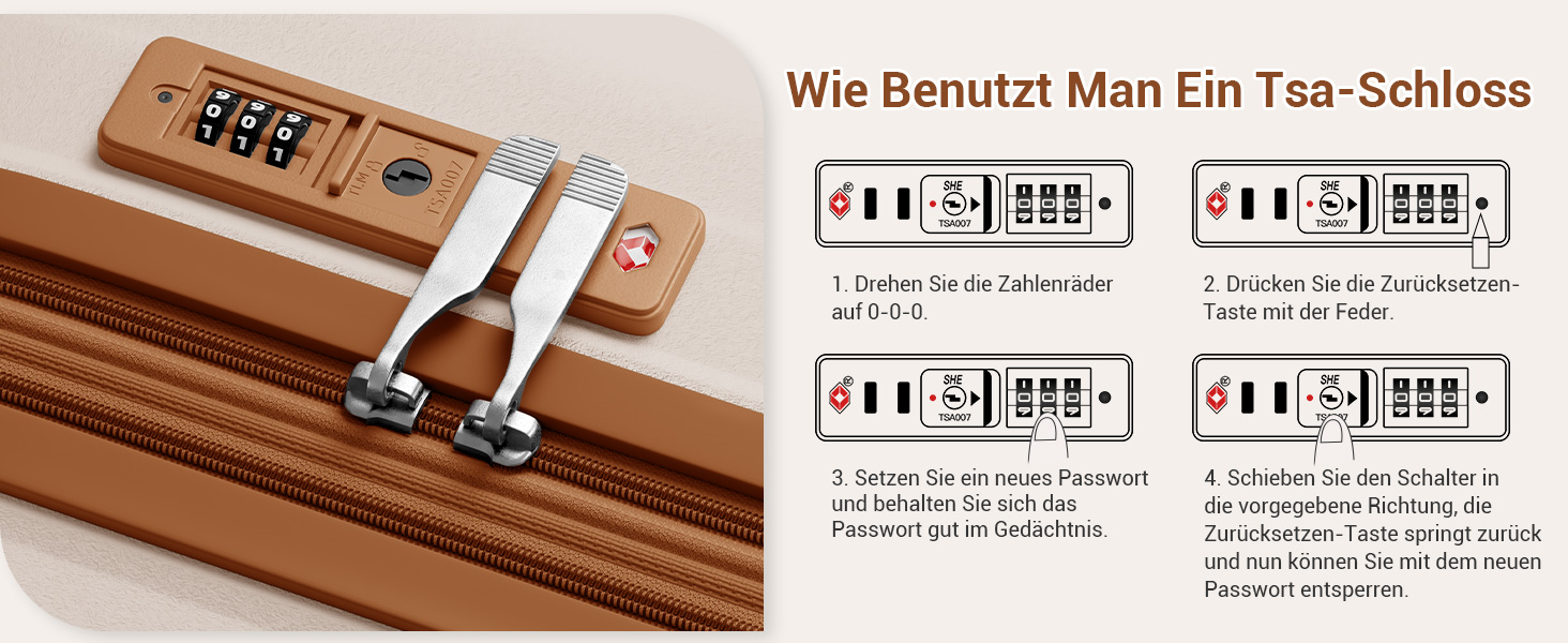 Великий валіза KONO з підсклянником, жорсткий корпус, легкий, поліпропілен, розширюваний, 4 колеса, TSA-замок, чорний/коричневий (кремовий/коричневий), XL