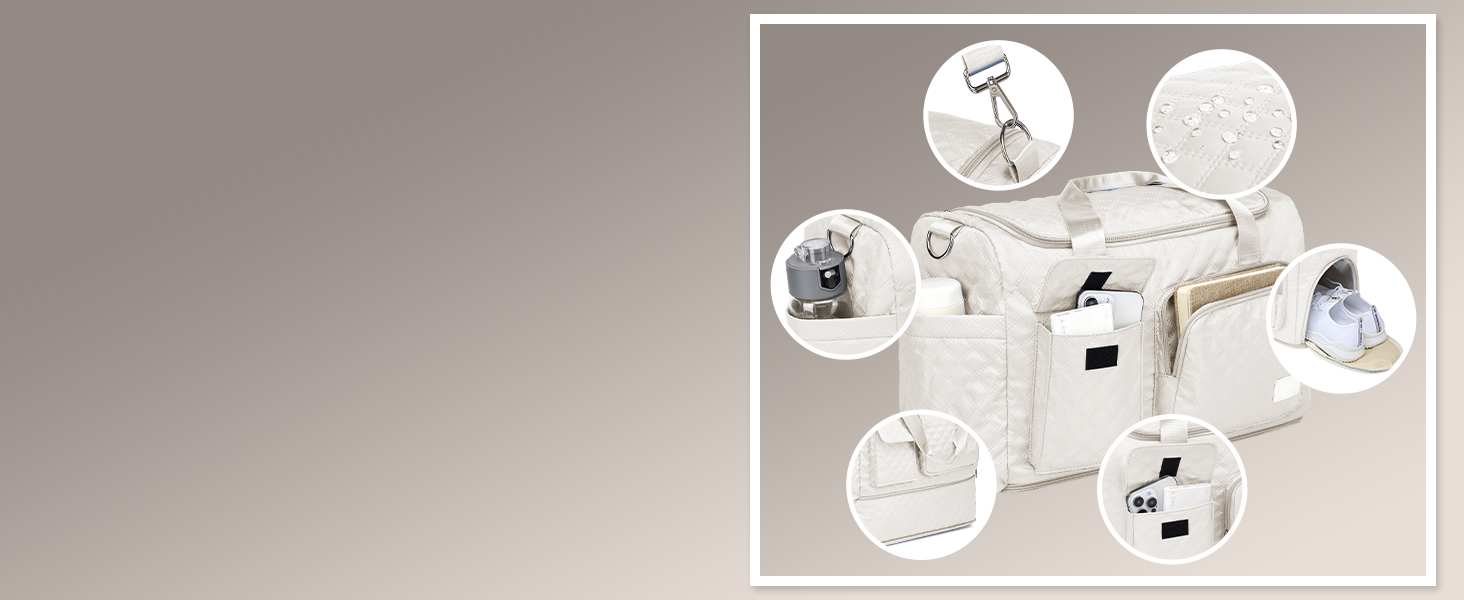 Набір валіз Joyway 6шт з TSA-замком, 4 колеса, зелений (білий), включає багатофункціональну сумку та кулькову сумку