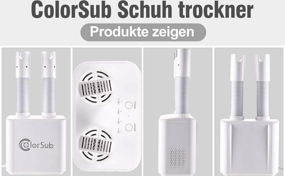 Електрична сушарка для взуття ColorSub з 4 режимами, для видалення запаху та сушіння в дощову, хмарну або снігову погоду