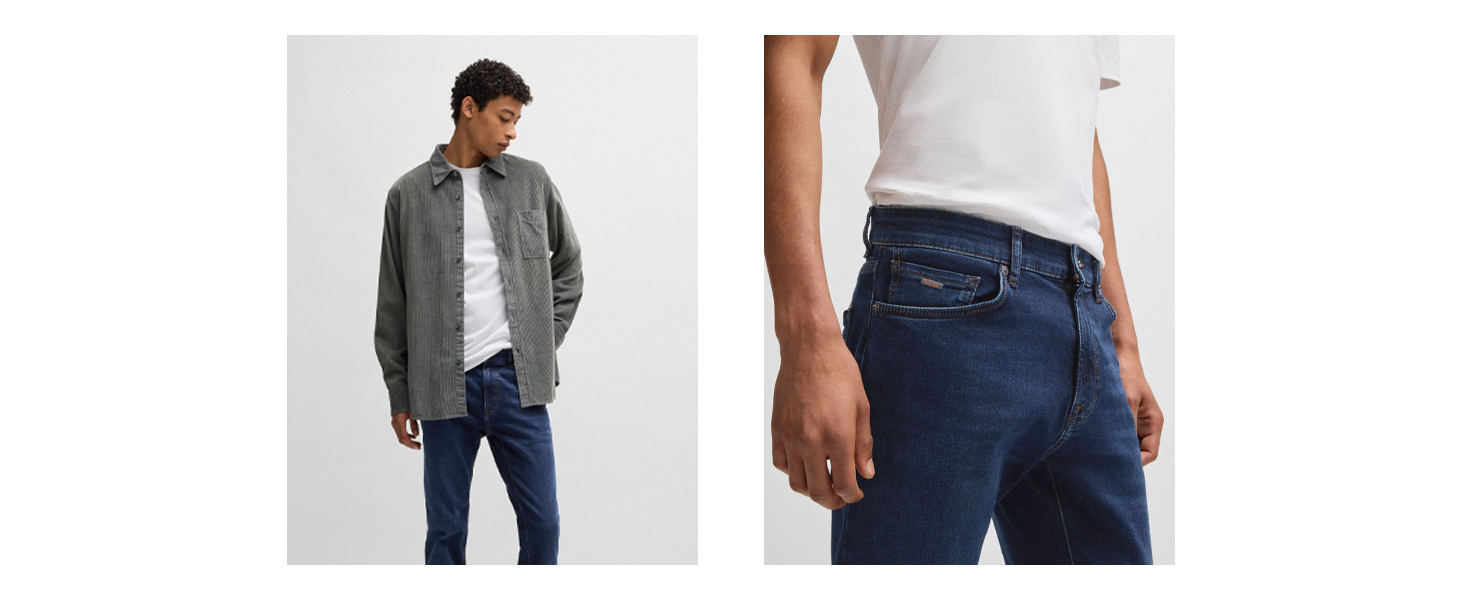 Чоловічий шкіряний ремінь BOSS Elio з логотипом (100, Чорний)