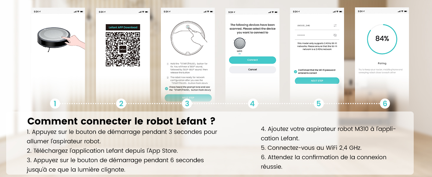 Робот-пилосос LEFANT Gen2 з функцією миття, 12000Pa, автоматичне очищення, LiDAR, Freemove 3.0, 8 тижнів без ручного прибирання (M310)