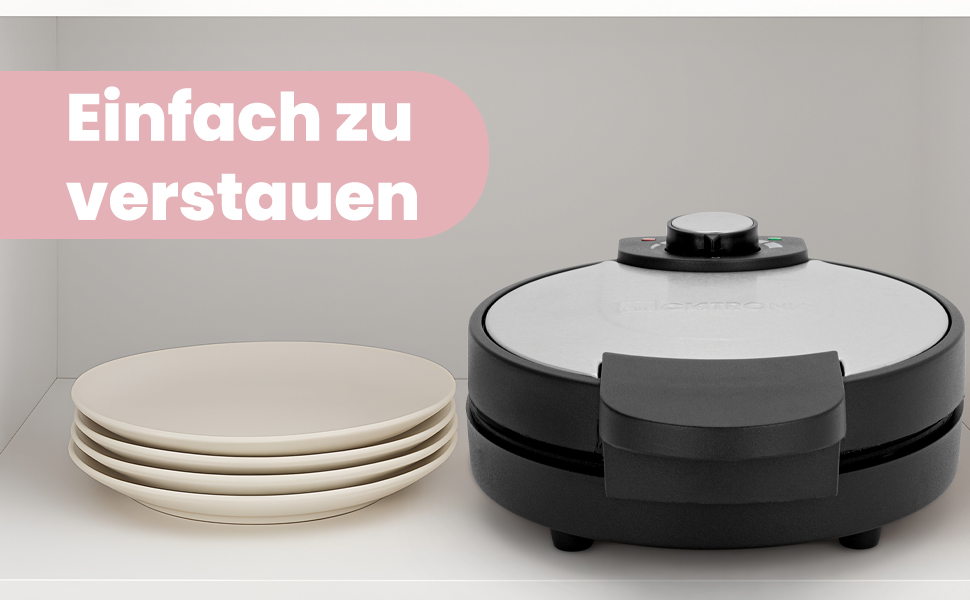 Clatronic® Heart-Shaped Waffle Maker with 7-Inch Non-Stick Plates - 1000W