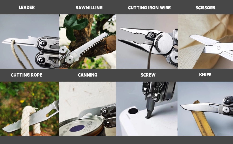 Мультитул SQT 18-в-1: професійний мультиінструмент з плоскогубцями, ножем та з нержавіючої сталі для DIY, ремонту та кемпінгу. Подарунок для чоловіків SQT2038-5