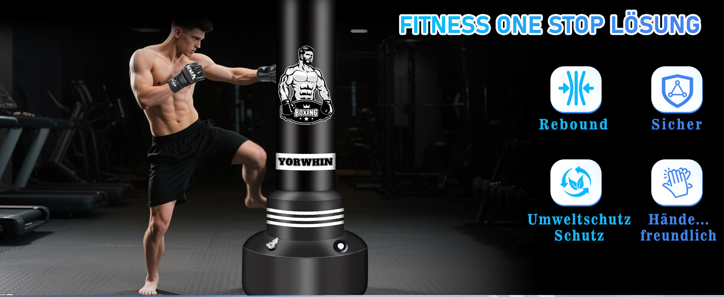 Стендова боксерська груша для дорослих та підлітків, 175 см, міцна боксерська груша для ударів, комплект з боксерськими рукавичками та електричним насосом, боксерська груша для чоловіків, ідеальна для тренувань MMA та кікбоксингу