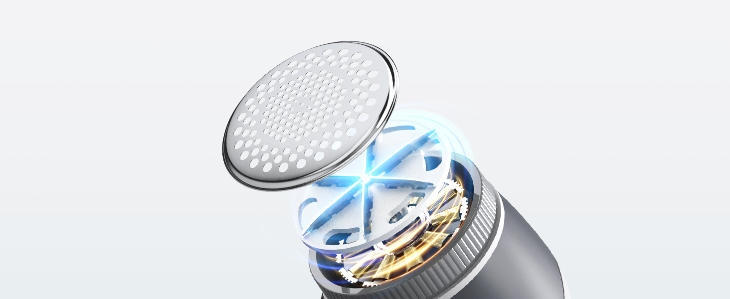 Електричний видалення ворсу POPCHOSE: для одягу, меблів, диванів. 6-лезовий триммер для видалення котушок та ворсу