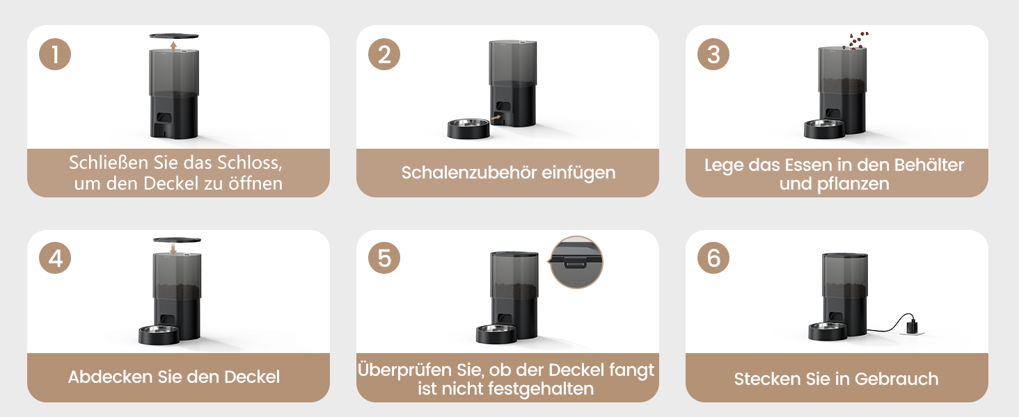 Автоматичний диспенсер для котячого корму 3L з фонтанчиком, керування через додаток, 10 прийомів на день, антизасорна конструкція, для котів та цуценят