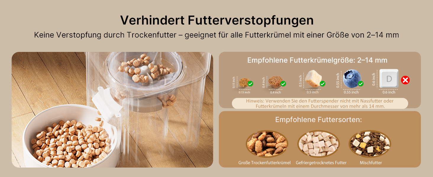 Автоматичний годівниця для котів та собак 5L з Wi-Fi, керування через додаток, 1-10 прийомів їжі на день