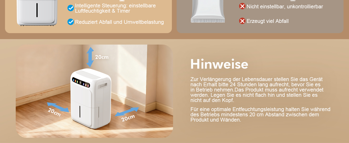 Електричний осушувач повітря з функцією сушіння білизни, тихий, з автоматичним контролем вологості, таймером, шланг 1м, для квартири до 120 м³, гарантія 10 років (20л)
