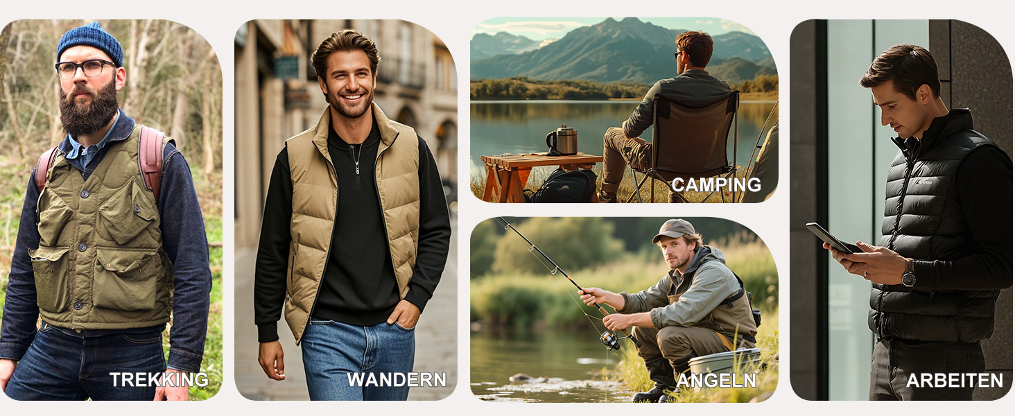 Чоловіча степкова жилетка Lonya Weste: тепла, водонепроникна, з флісовою підкладкою та кишенями. Ідеальна для активного відпочинку та роботи. Розмір M