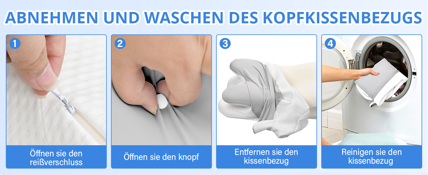 Подушка для шиї Ehomfory з Memory Foam, ергономічна для сну на боці, спині та животі, 67x37x9/12 см (Срібляста)