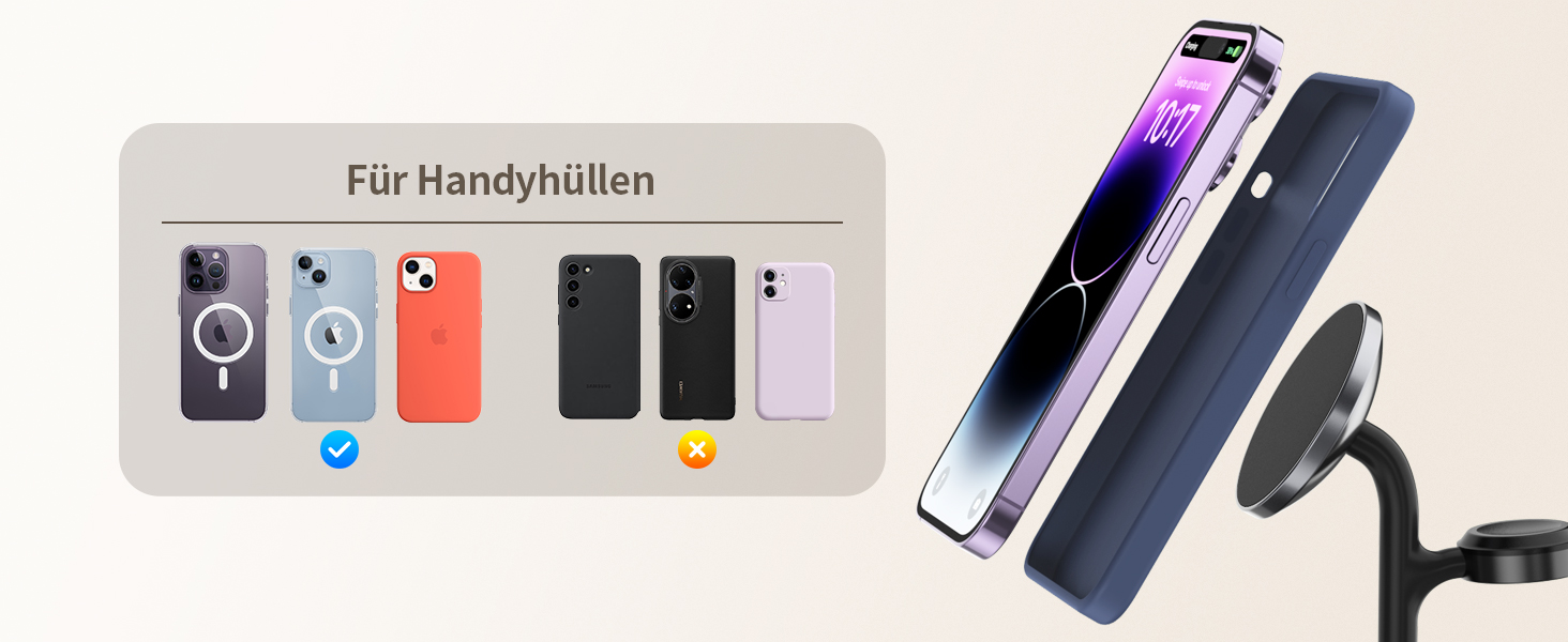 3-в-1 індукційна зарядка для декількох пристроїв, 15W MagSafe зарядка для iPhone 15/14, MagSafe зарядний пристрій для iWatch Ultra 2/1/Series 9/8, AirPods, білий/чорний