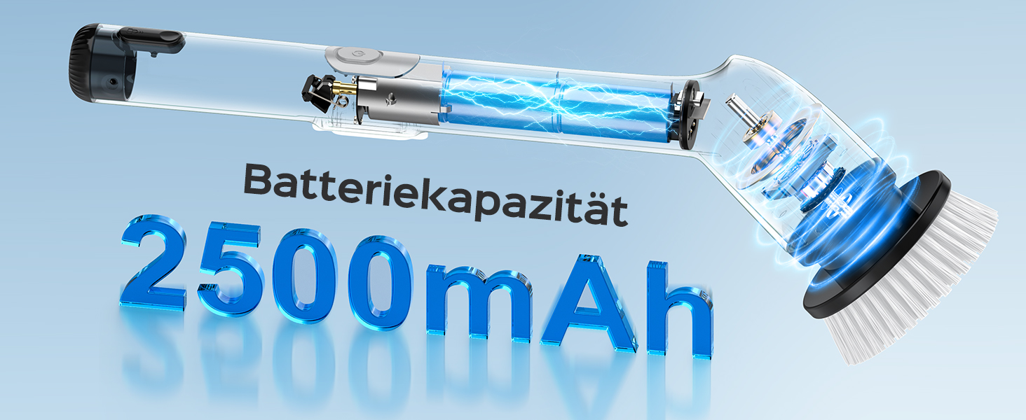 Електрична щітка для прибирання IPX7, 2 швидкості, довга ручка, 7 насадок, для ванни, авто, душу