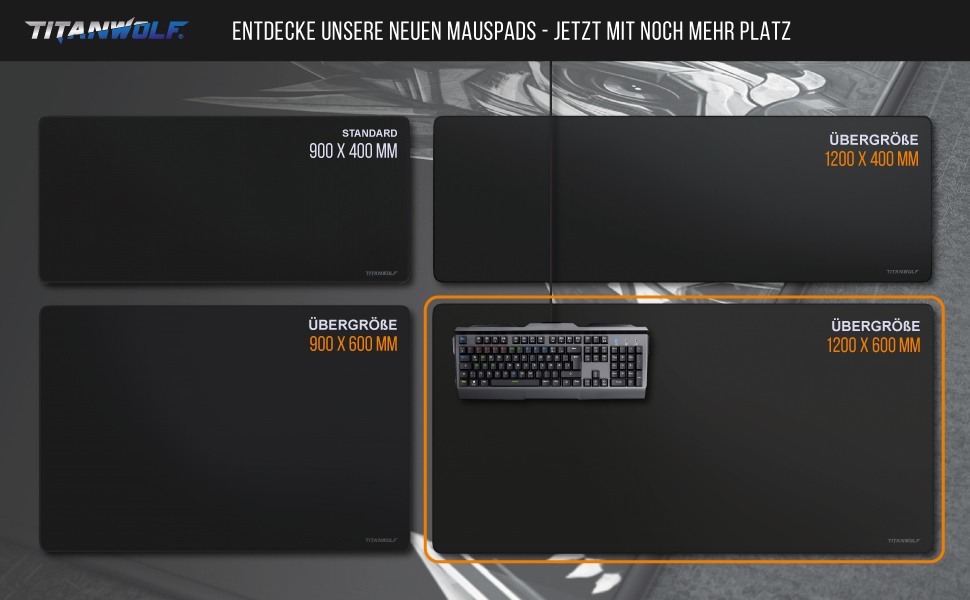 Килимок для миші Titanwolf XXXL 1200x600mm - великий ігровий килимок з мотивом лави для миші та клавіатури Logitech