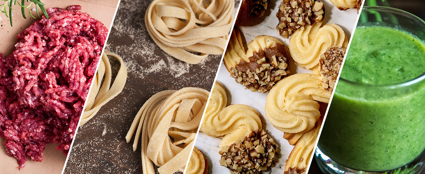 Кухонна машина MEDION MD18430: Міксер, м'ясоподрібнювач, 3 в 1, 5 л чаша з нержавіючої сталі, 1200 Вт, натерти, нарізати, цифровий дисплей, 18430