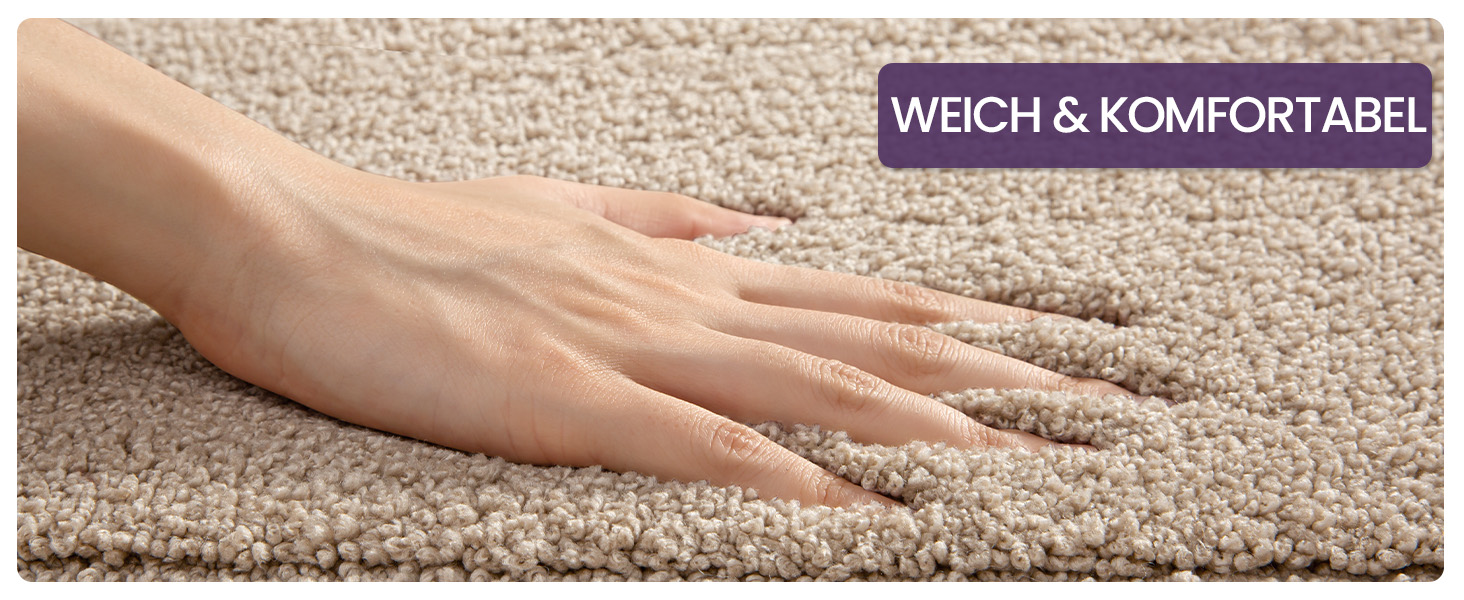 Килимок для ванної кімнати DEXI, м'який, нековзний, миючий, 50 x 80 см, бежевий