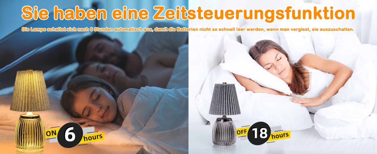 Настільна лампа MJ з таймером, акумуляторна, для дому та декору (сіра)