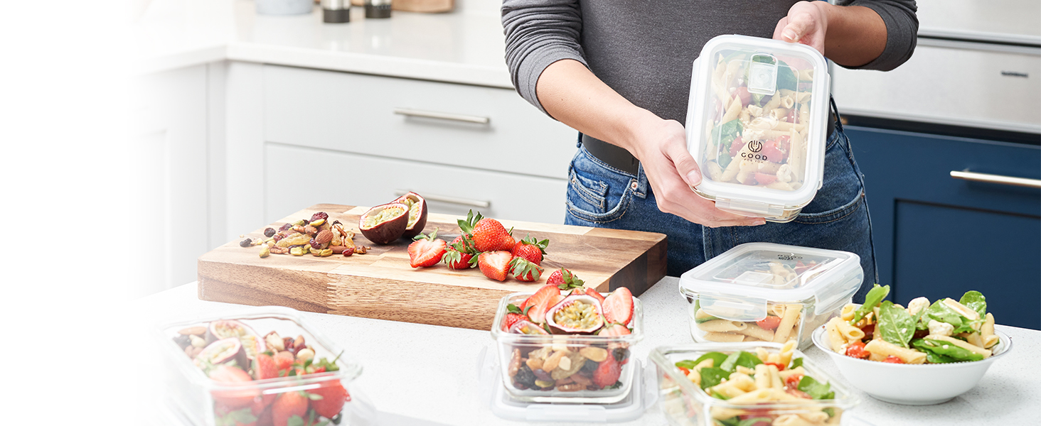 Набір контейнерів для харчових продуктів GOOD FOR YOU (5 шт.) 850 мл - BPA-free, для мікрохвильовки та посудомийної машини