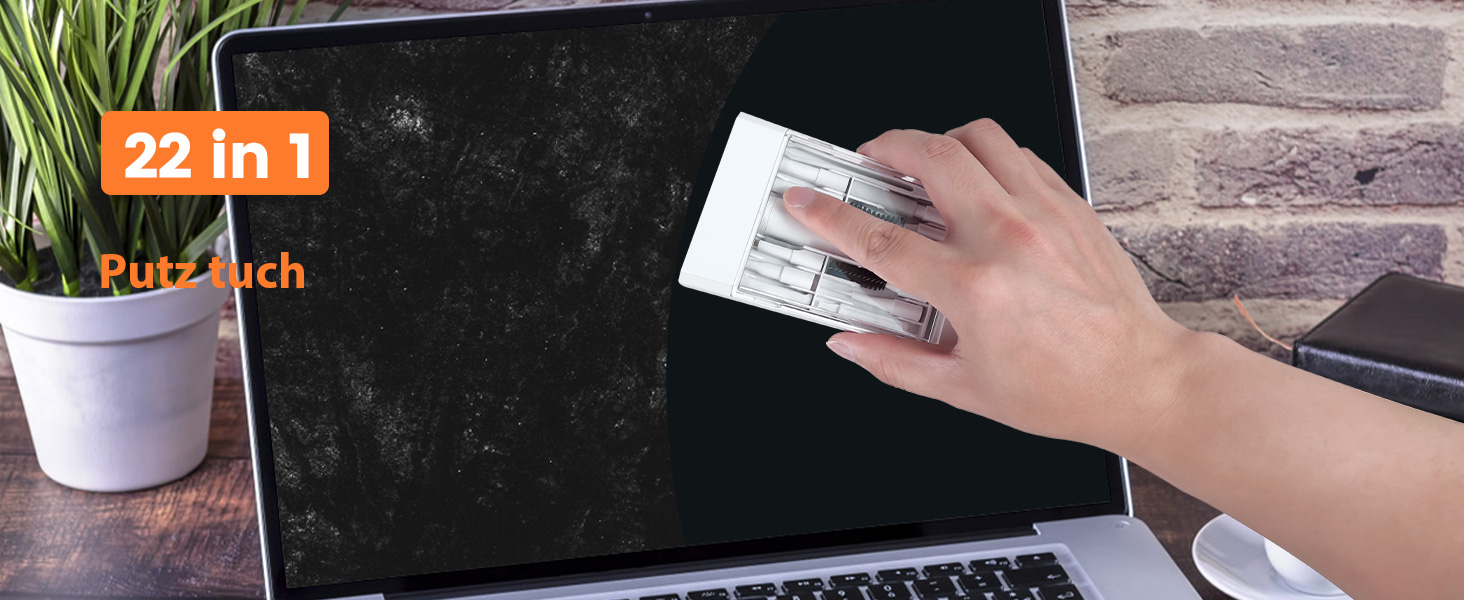 Набір для чищення клавіатури та навушників: 22 в 1. Підходить для AirPods, ноутбуків, моніторів, телефонів.