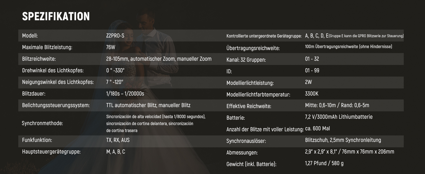 NEEWER Z2-N: Світловий проблиск Speedlite 2.4G TTL для Nikon з моделюючою лампою, швидким перемикачем TCM, HSS 1/8000s, акумулятор 2600mAh