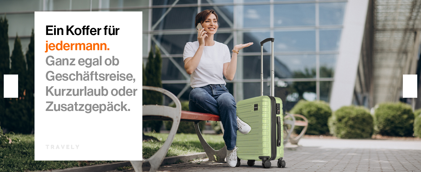 Набір валіз Travely з полікарбонату (77см, 67см, ручна поклажа) з TSA замком та плавними колесами