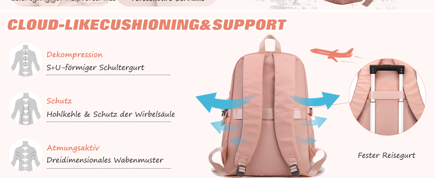 Шкільний рюкзак FANDARE: водонепроникний, з плюшевим брелоком та нашивкою, для хлопців та дівчат, для школи, подорожей та відпочинку. Сірий.