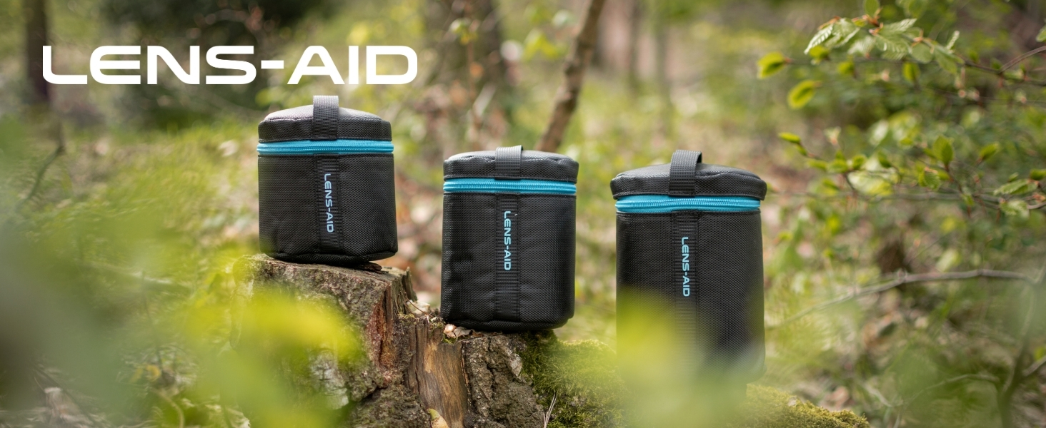 Чохол для об'єктива LENS-AID: захисна сумка з блискавкою та ремінною пряжкою