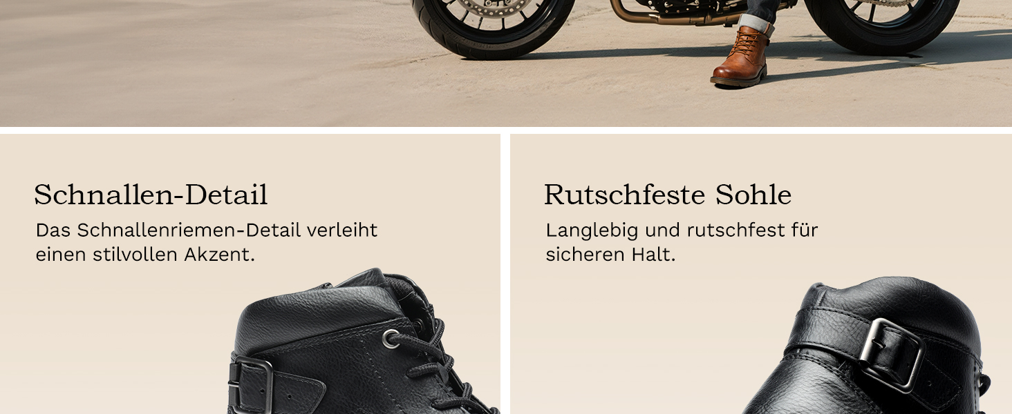 Черевики мотоциклетні Bruno Marc чоловічі Combat на шнурівці з блискавкою та зружною устілкою, 44 EU, чорні