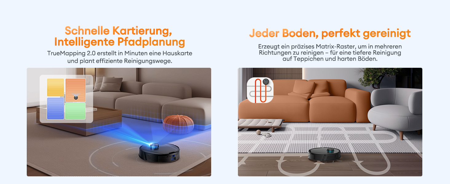 Робот-пилосос Ultenic T20 Pro з функцією миття підлоги, 8000 Па, станція самостійного очищення 3,5 л, для видалення шерсті тварин та килимів, AI-лазерне уникнення перешкод, керування через додаток