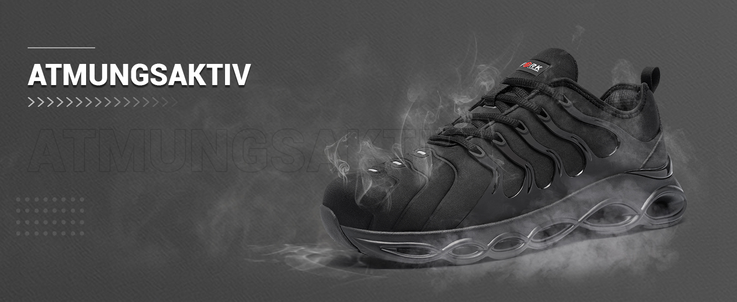 Чоловічі робочі черевики LARNMERN з металевим підноском, зручні, дихаючі, антипрокольні, легкі, модна модель, розміри 36-50 EU, чорний колір