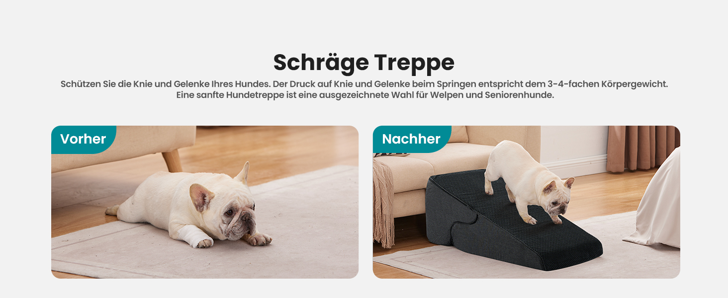 Сходинка для собак Gardner Pet - 3 сходинки, 35/42 см, з водонепроникним покриттям, для ліжка, дивану, крісла