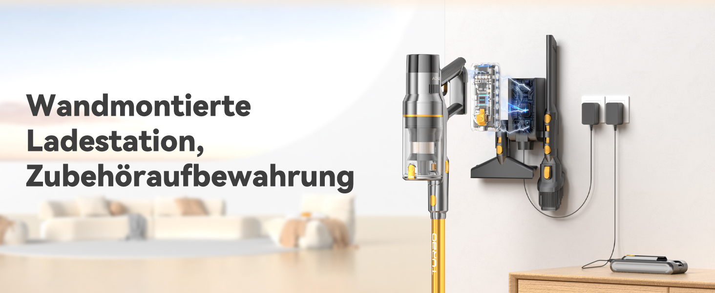 Бездротовий пилосос Aonus 55Kpa 580W з дисплеєм, час роботи до 75 хв, автоматичний режим, для килимів, шерсті тварин та твердих поверхонь, золотий