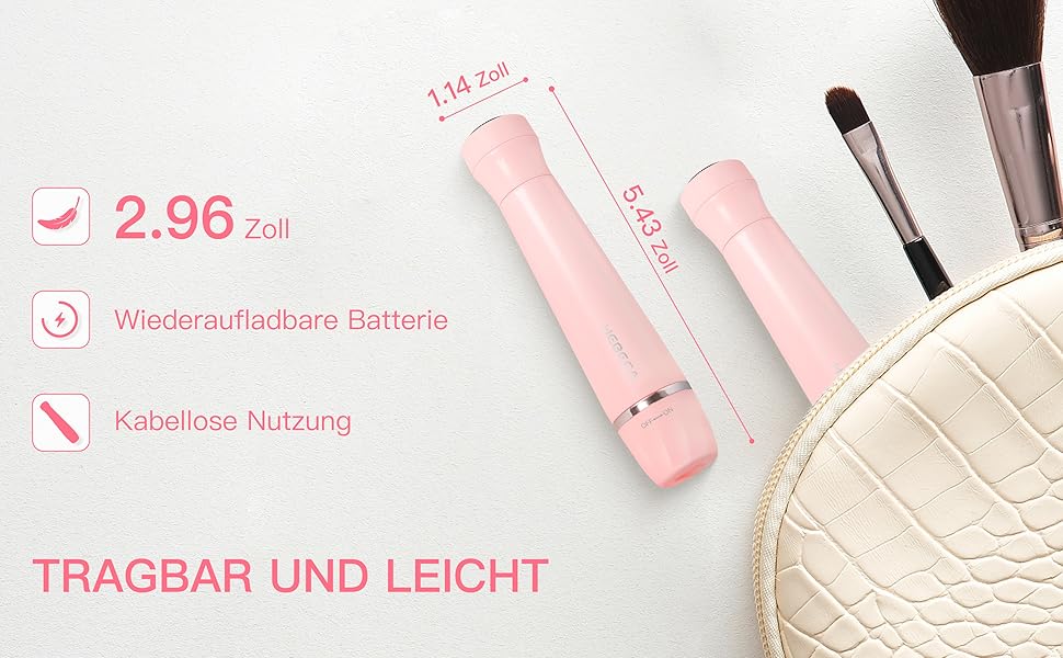 Електричний триммер для обличчя 3-в-1 для жінок: триммер для брів, для гоління та видалення волосся. Вологостійкий, портативний, рожевий.