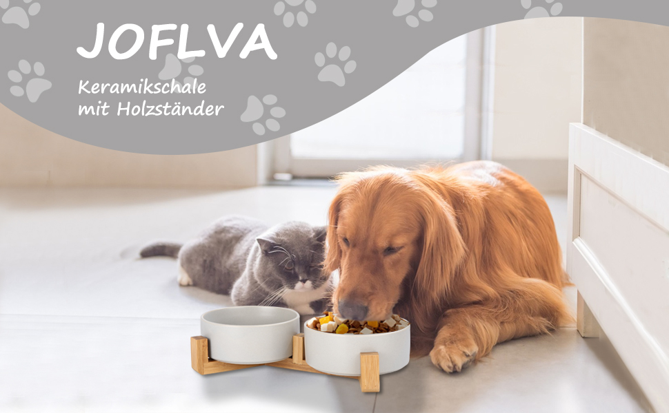 Миска для корму для собак і котів з кераміки з бамбуковим підставкою та антиковзним килимком (400 мл, 2 шт., зелений/сірий)