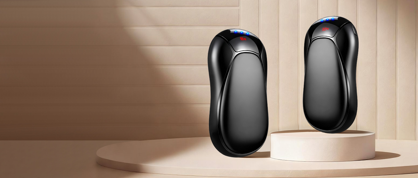 Електричний грієчка для рук, багаторазовий, 6000mAh, 2 шт., 3 режими, швидкий нагрів, до 55°C, портативний, з магнітною зарядкою, подарунок для кемпінгу та активного відпочинку