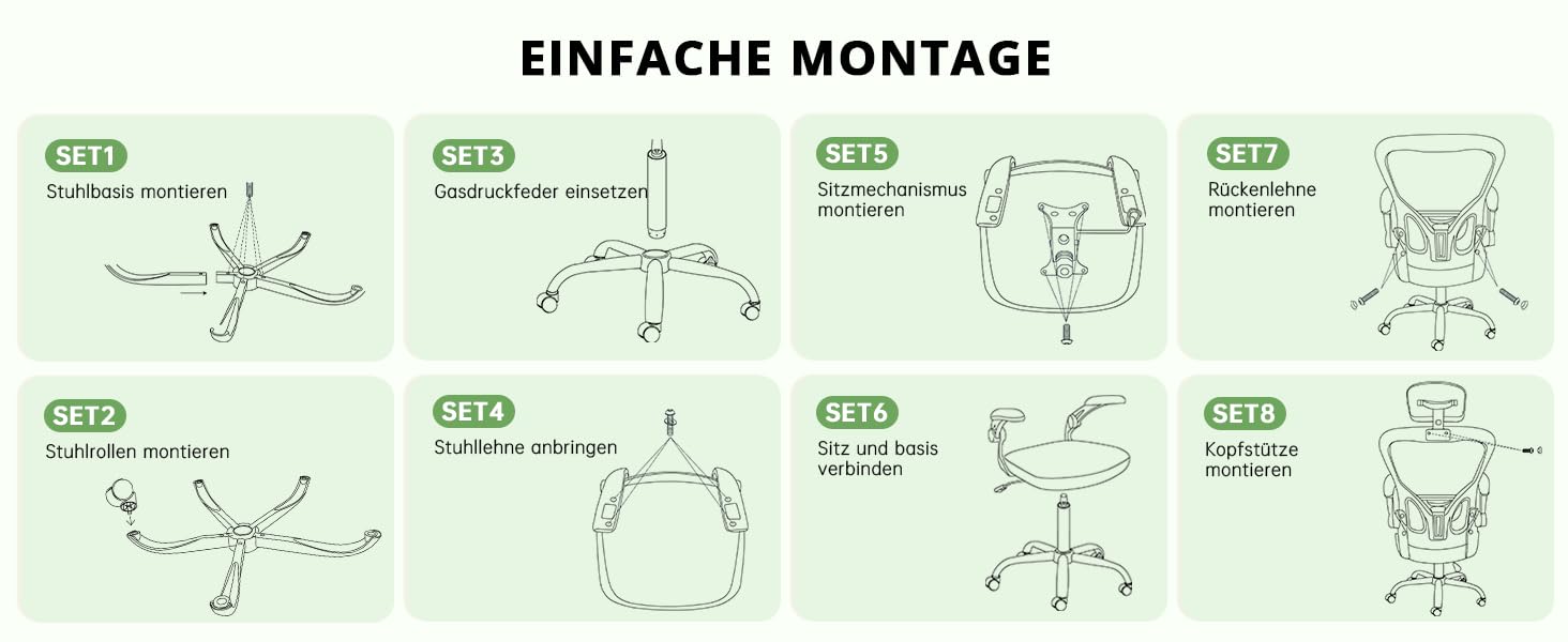 Офісне крісло Synorla: ергономічне, чорне, з регульованою підтримкою попереку та підголівником (150 кг)
