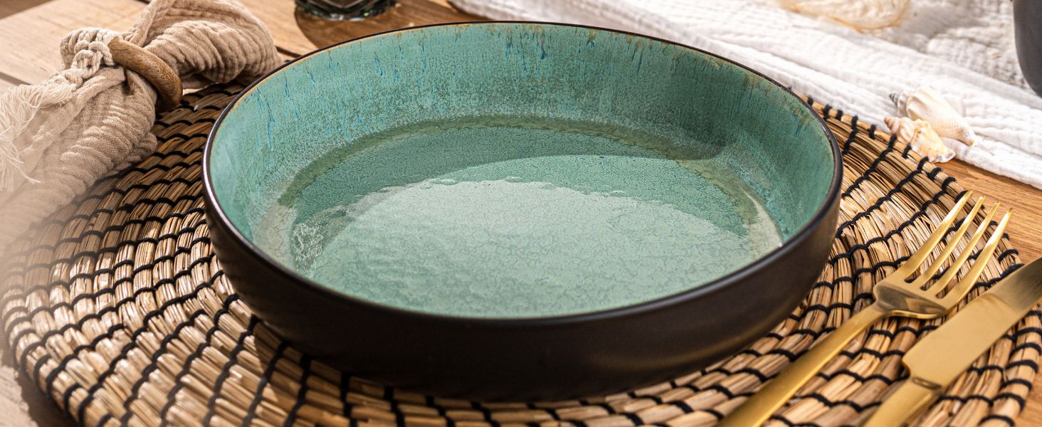 Набір кавових чашок Sänger Fiji на 6 осіб (430 мл), 6 шт. | Стеклокерамика, для кави та чаю, зелені, мікрохвильова піч, посудомийна машина