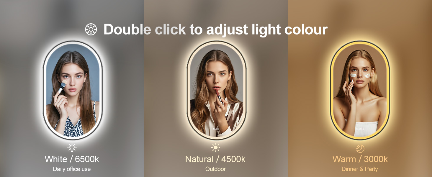 Дзеркало для ванної кімнати LED Starlead Munich 90x60 см з підсвічуванням, Bluetooth, регулюванням яскравості, 3 кольори світла, антизапарник, функція пам'яті, HD скло, IP44, горизонтальне/вертикальне встановлення, без рамки