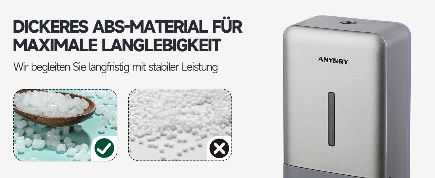 Настінний диспенсер для мила AnyDry, 800 мл, з вікном, срібний